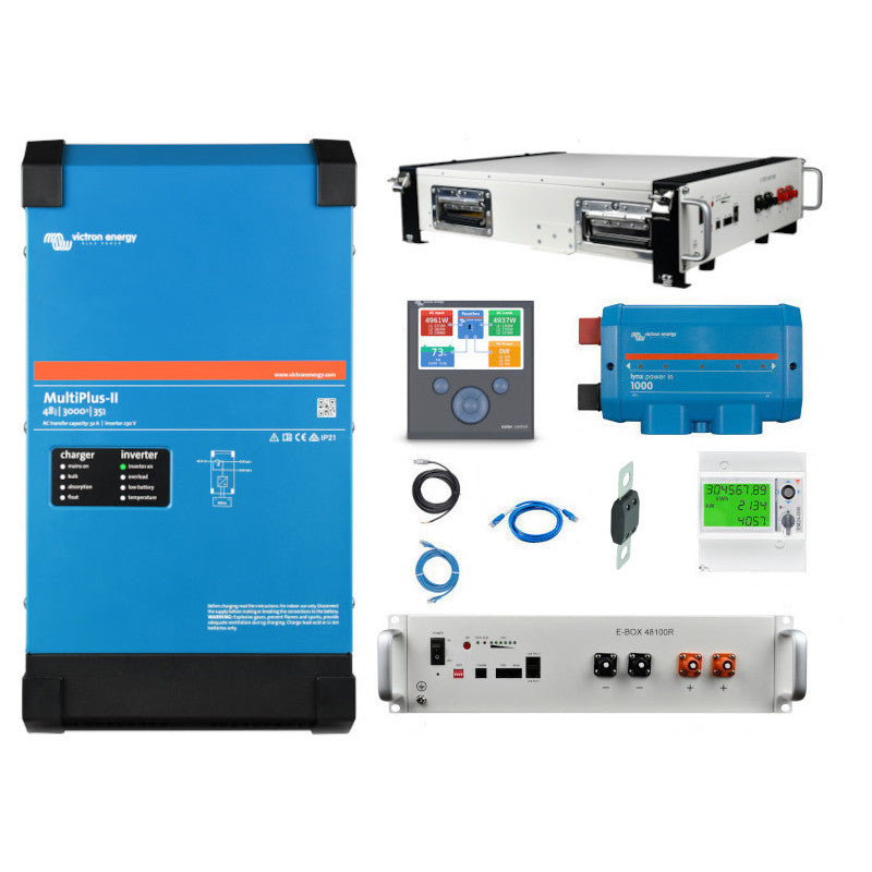 Energy Speicher Set 1 Phasig 48V/3000VA + Color Control GX + Wifi + 5,1kWh Batteriespeicher