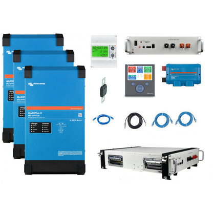 Energy Speicher Set 3 Phasig 48V/3000VA + Color Control GX + WiFi + 15,3kWh Batteriespeicher
