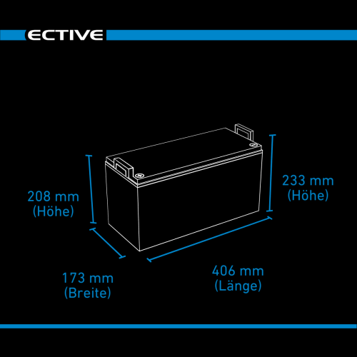 ECTIVE DC 150 AGM Deep Cycle 150Ah Versorgungsbatterie