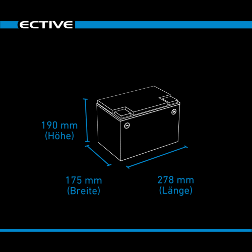 ECTIVE DC 80 Gel Deep Cycle 80Ah Versorgungsbatterie
