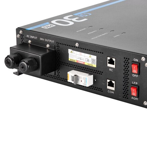 ECTIVE CSI 30 PA-RCD PRO 3000W/12V Sinus-Wechselrichter mit Netzvorrangschaltung und 125 A / 1500 W Ladegerät