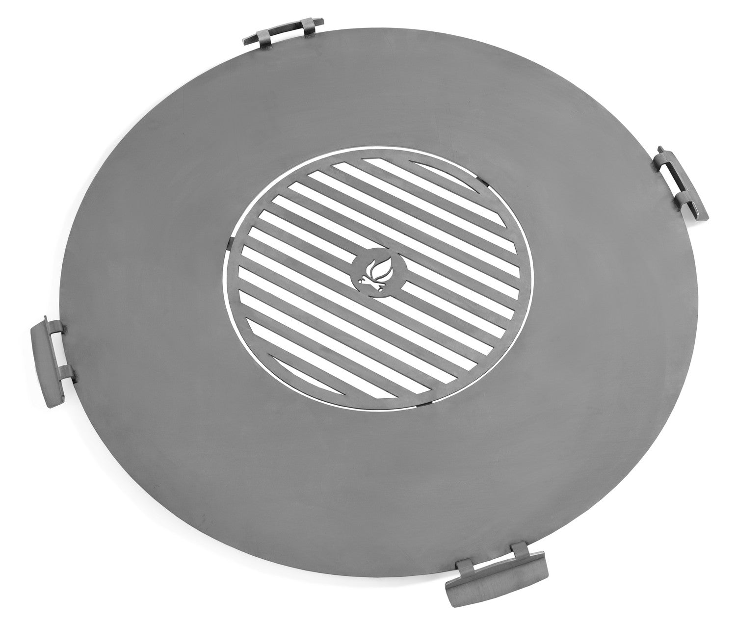 Cookking Rostfreie Grillplatte für Feuerschale 78 cm mit vier Griffen