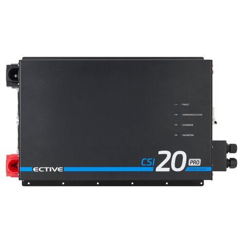 ECTIVE CSI 20 PA-RCD PRO 2000W/12V Sinus-Wechselrichter mit Netzvorrangschaltung und 125 A / 1500 W Ladegerät