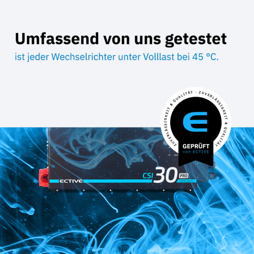 ECTIVE CSI 30 PA PRO 3000W/12V Sinus-Wechselrichter mit Netzvorrangschaltung und 125 A / 1500 W Ladegerät