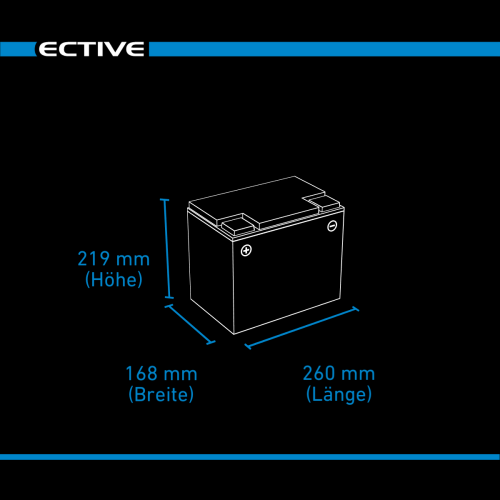 ECTIVE DC 85S GEL Deep Cycle mit LCD-Anzeige 85Ah Versorgungsbatterie