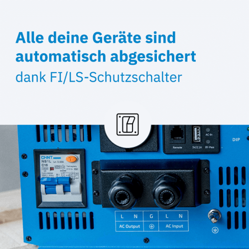 ECTIVE TSI 10 PRO 1000W/12V Sinus-Wechselrichter mit Netzvorrangschaltung