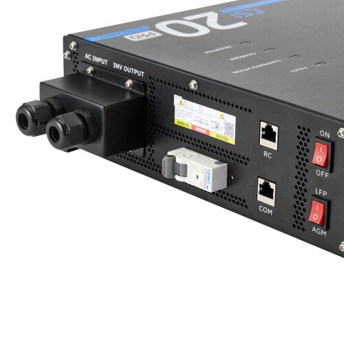ECTIVE CSI 20 PA-RCD PRO 2000W/12V Sinus-Wechselrichter mit Netzvorrangschaltung und 125 A / 1500 W Ladegerät