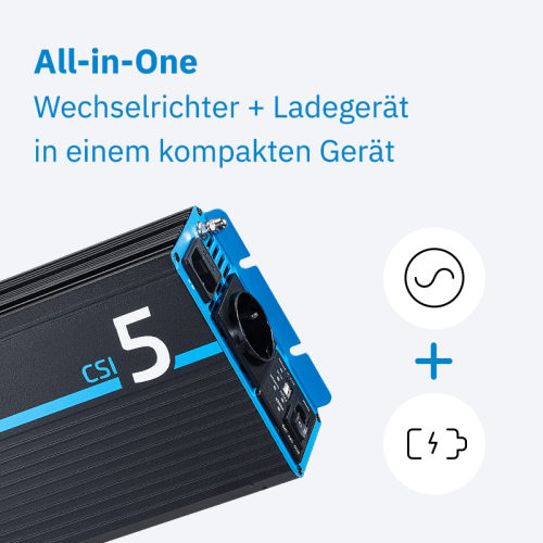 ECTIVE CSI54 Sinus Charger-Inverter 500W/24V Sinus-Wechselrichter mit Ladegerät und NVS