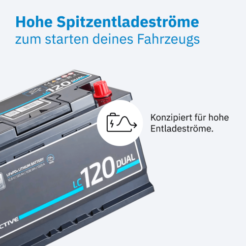 ECTIVE LC 120 Dual Versorgungsbatterie 120Ah 12V 1536Wh 1320A