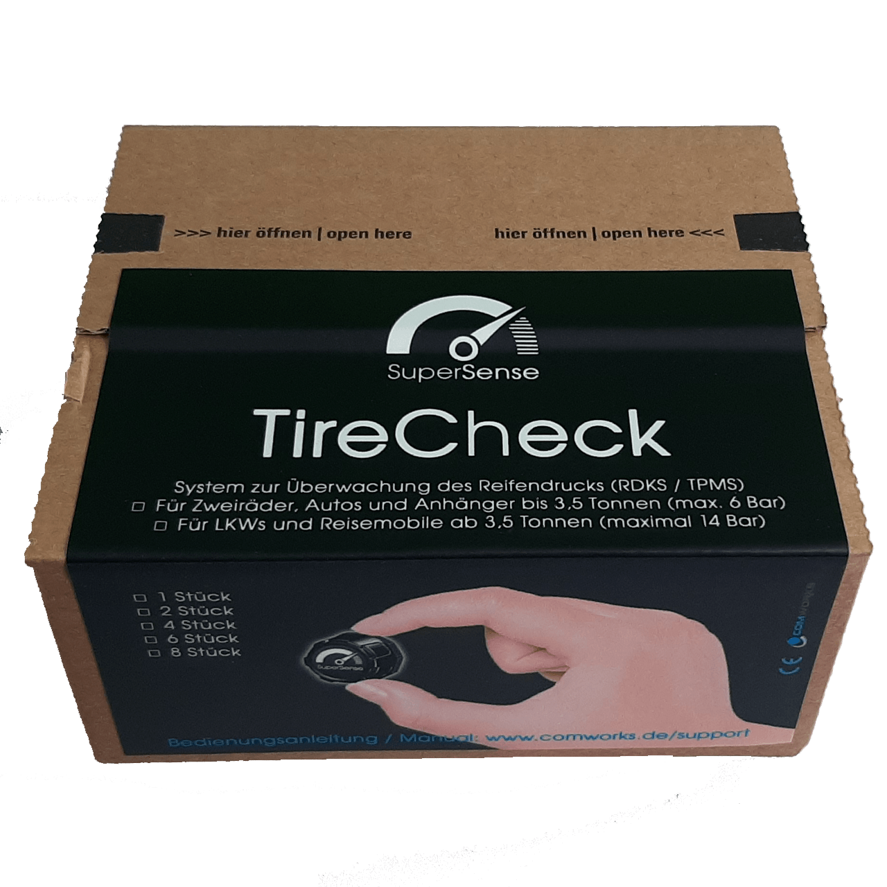 SuperSense TireCheck (TPMS) 2 Stück 8 bar Reifendruck - campermagic