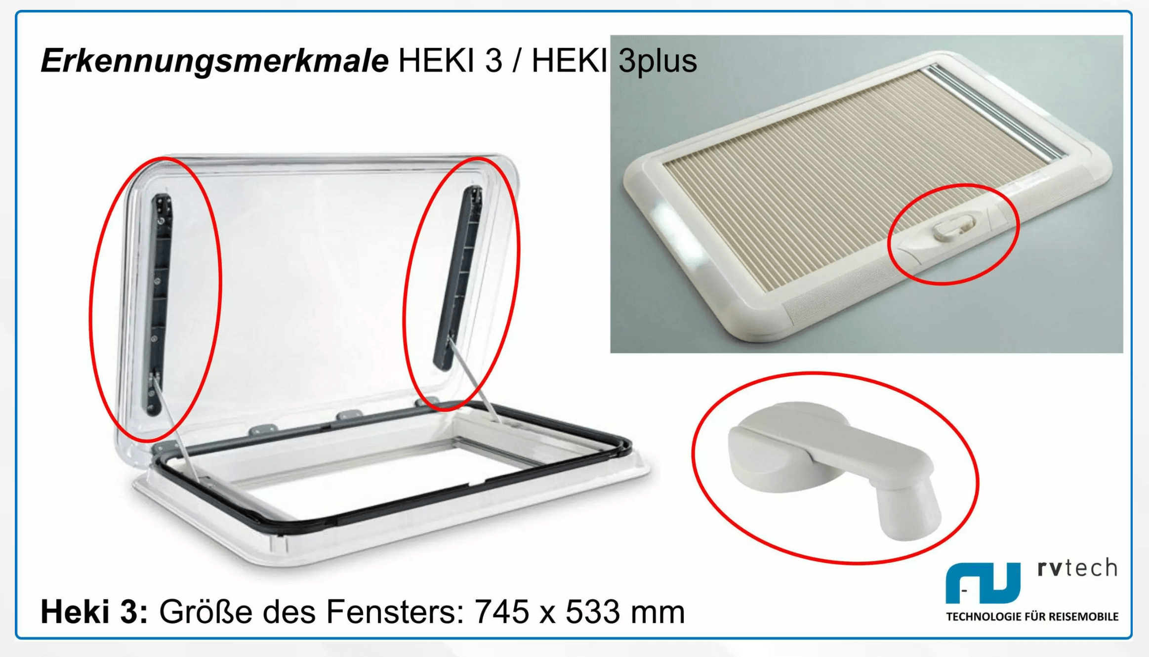 Elektrisches Antriebsset für Dometic HEKI 3 Dachfenster - campermagic