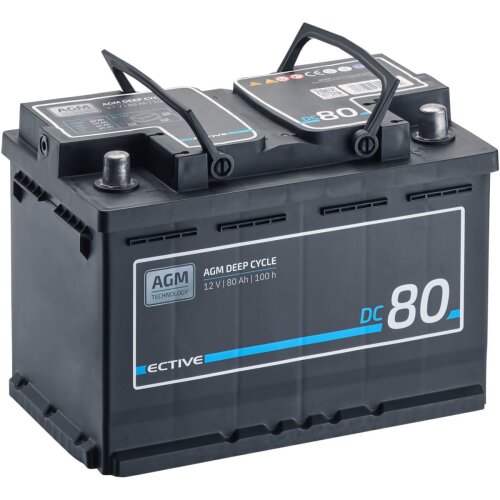 ECTIVE DC 80 AGM Deep Cycle 80Ah Versorgungsbatterie