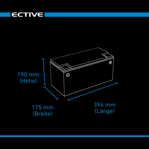 ECTIVE DC 120 AGM Deep Cycle 120Ah Versorgungsbatterie