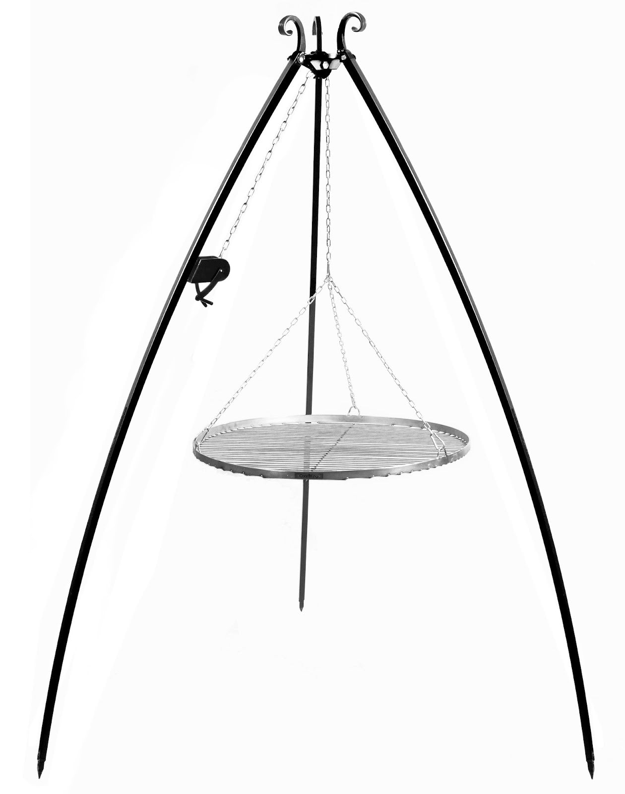 Cookking 200 cm Dreibein-Grill mit Winde und 70 cm Grillrost aus Edelstahl
