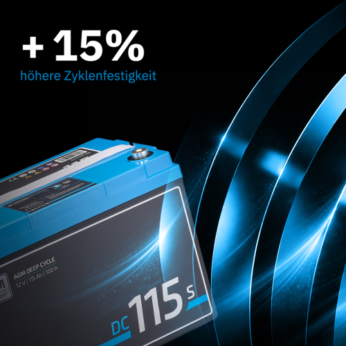 ECTIVE DC 115S AGM Deep Cycle mit LCD-Anzeige 115Ah Versorgungsbatterie