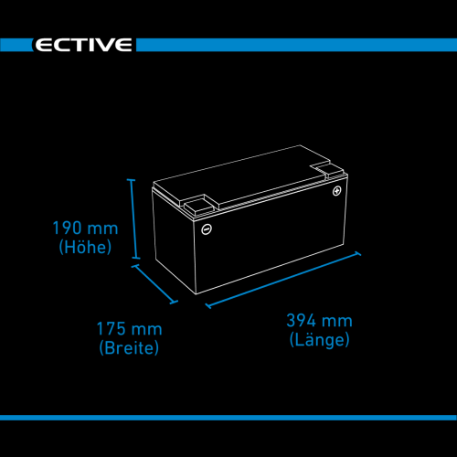 ECTIVE DC 120 Gel Deep Cycle 120Ah Versorgungsbatterie