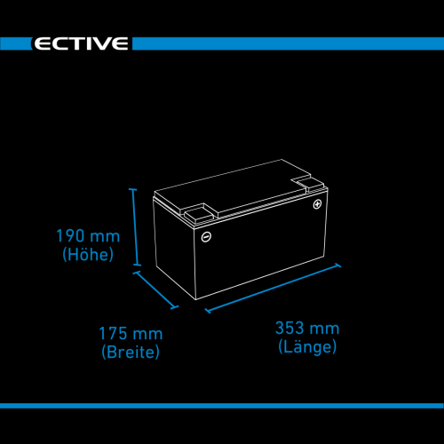 ECTIVE LC 150 LT 12V LiFePO4 Lithium Versorgungsbatterie 150 Ah