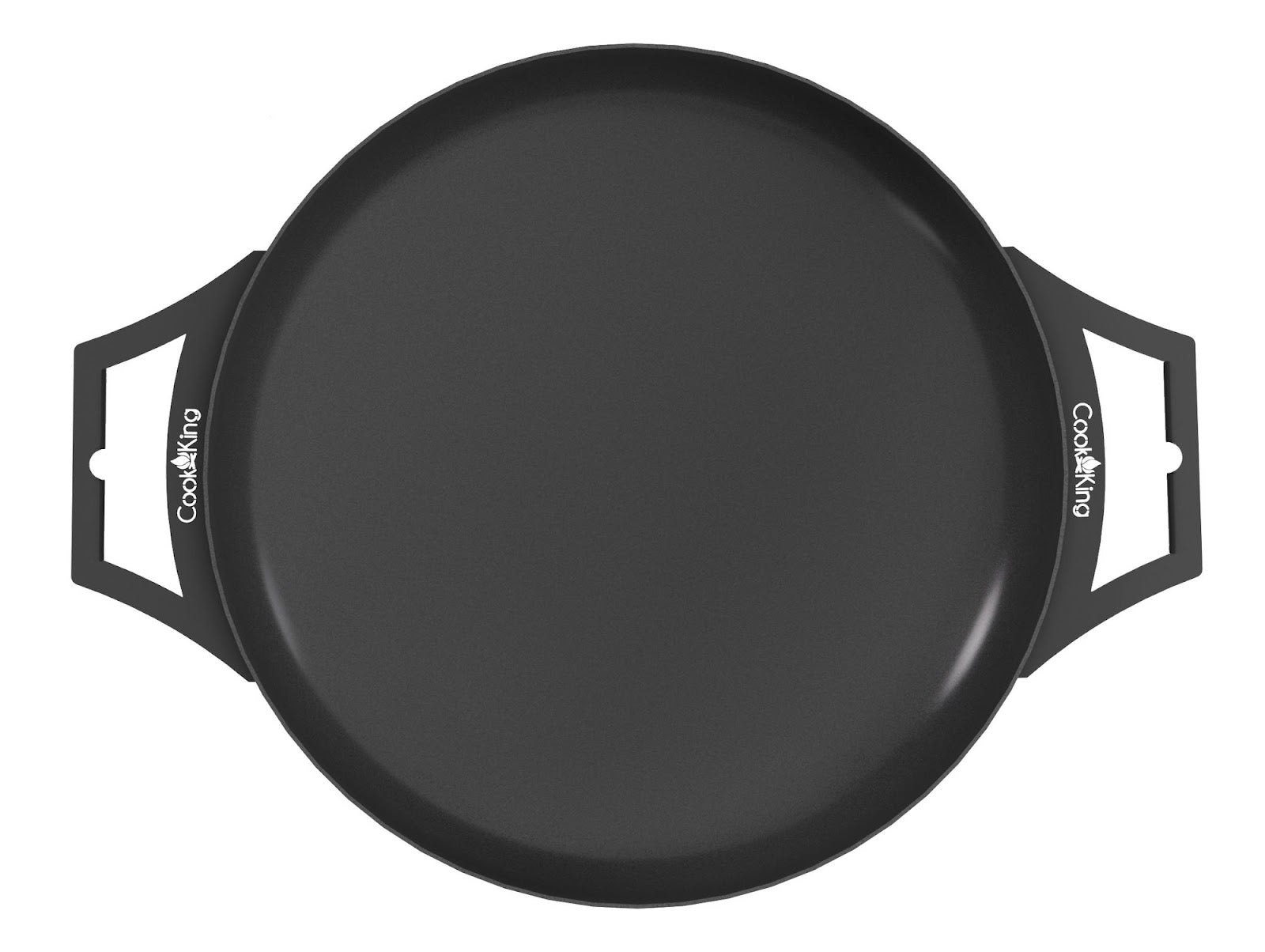 Cookking Wok aus natürlichem Stahl 40 cm mit zwei Griffen
