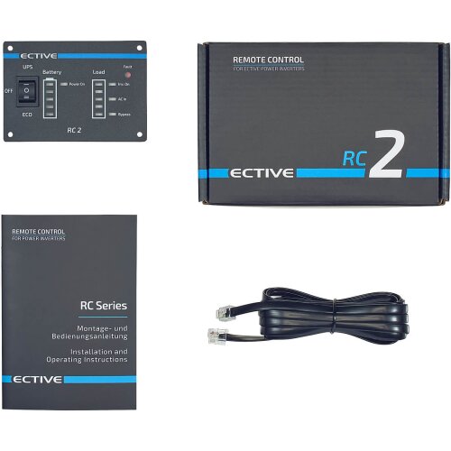 ECTIVE RC2 Fernbedienung mit Ladestandsanzeige für Wechselrichter der TSI-Serie