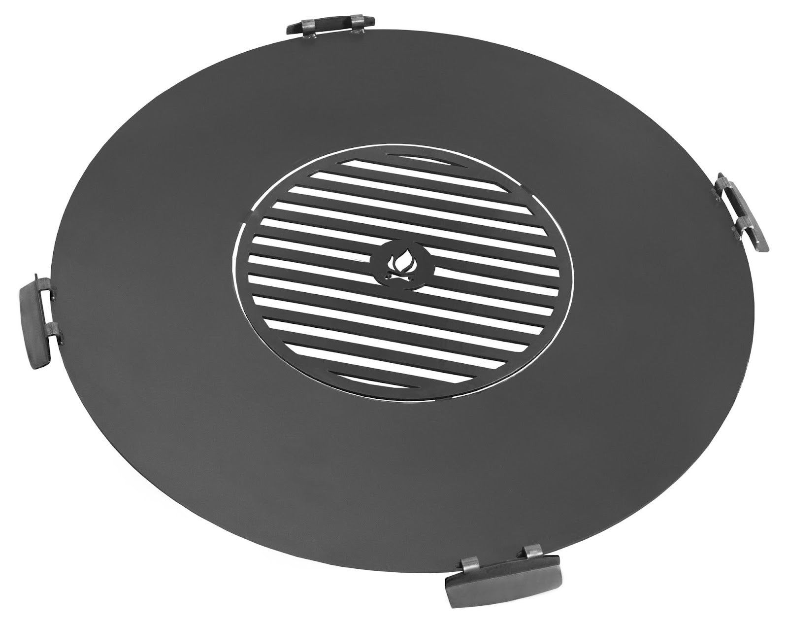 Cookking Grillplatte für Feuerschale 102 cm mit Grillrost 47 cm und 4 Griffen