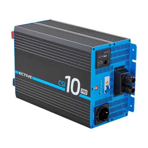 ECTIVE CSI 10 PRO 1000W/12V Gen. 2 Sinus-Wechselrichter mit Netzvorrangschaltung und Ladegerät