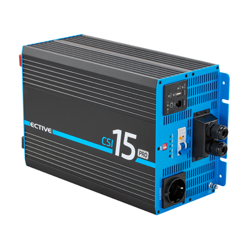 ECTIVE CSI 15 PRO 1500W/12V Gen. 2 Sinus-Wechselrichter mit Netzvorrangschaltung und Ladegerät