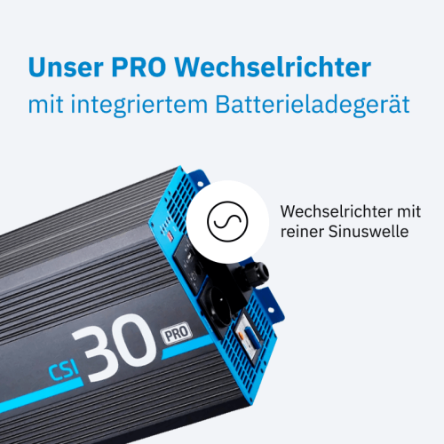 ECTIVE CSI 30 PRO 3000W/12V Sinus-Wechselrichter mit Netzvorrangschaltung und Ladegerät