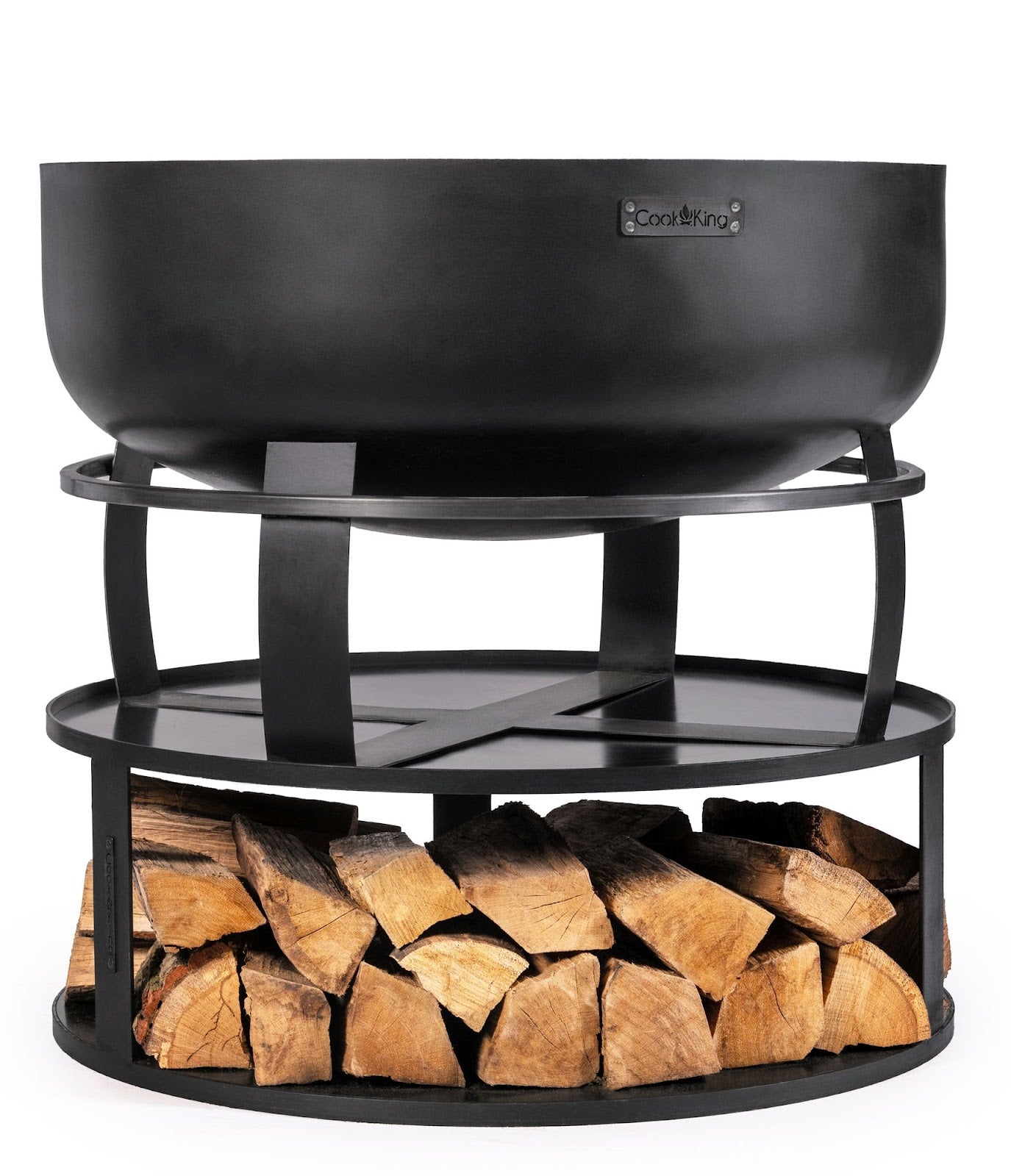 Cookking Runde Feuerschalenbasis mit Holzfach 72 cm