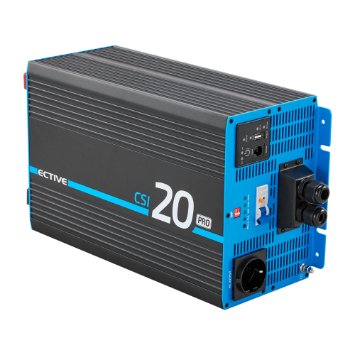 ECTIVE CSI 20 PRO 2000W/12V Gen. 2 Sinus-Wechselrichter mit Netzvorrangschaltung und Ladegerät