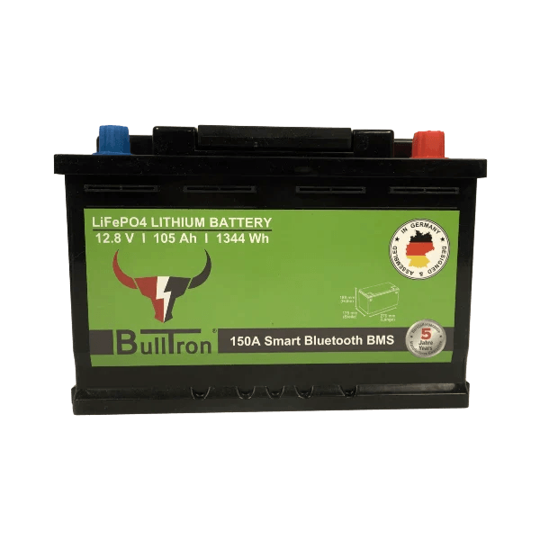 BullTron Polar 105Ah Untersitz mit 150A Dauerstrom inkl. Smart BMS & Bluetooth App - campermagic