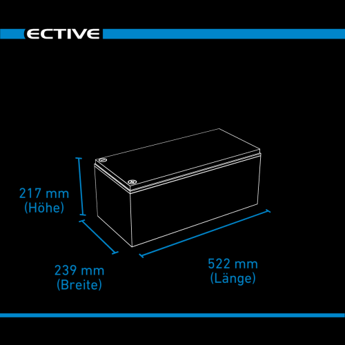 ECTIVE DC 230S AGM Deep Cycle mit LCD-Anzeige 230Ah Versorgungsbatterie