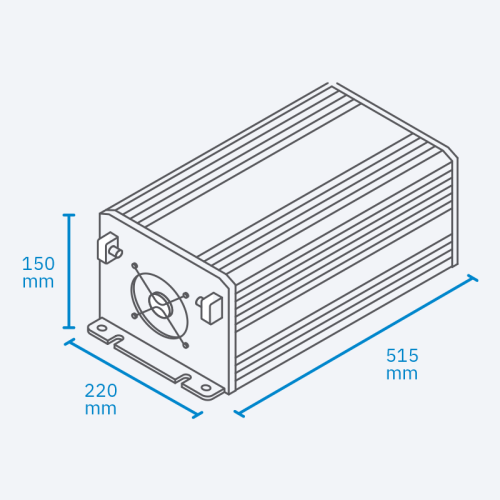 ECTIVE CSI 30 PRO 3000W/12V Sinus-Wechselrichter mit Netzvorrangschaltung und Ladegerät