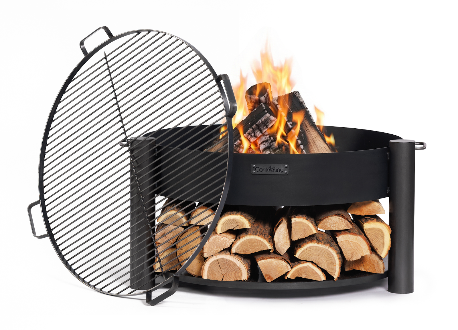 Cookking Feuerschale "MONTANA" 80 cm mit Grillrost 80 cm mit 4 Griffen