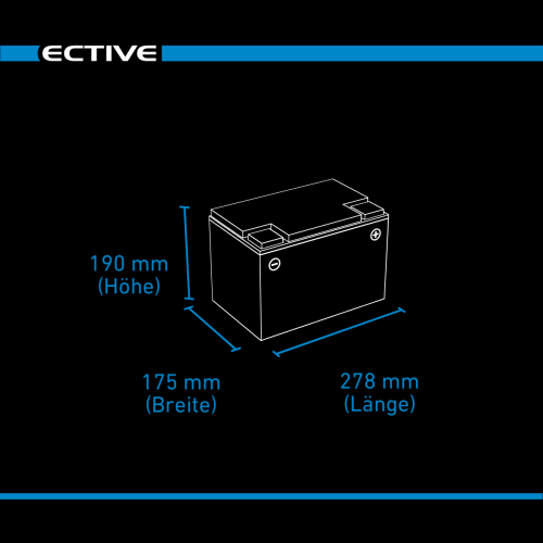 ECTIVE DC 80 AGM Deep Cycle 80Ah Versorgungsbatterie