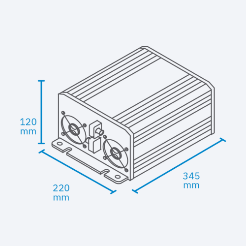 ECTIVE TSI 10 PRO 1000W/12V Sinus-Wechselrichter mit Netzvorrangschaltung