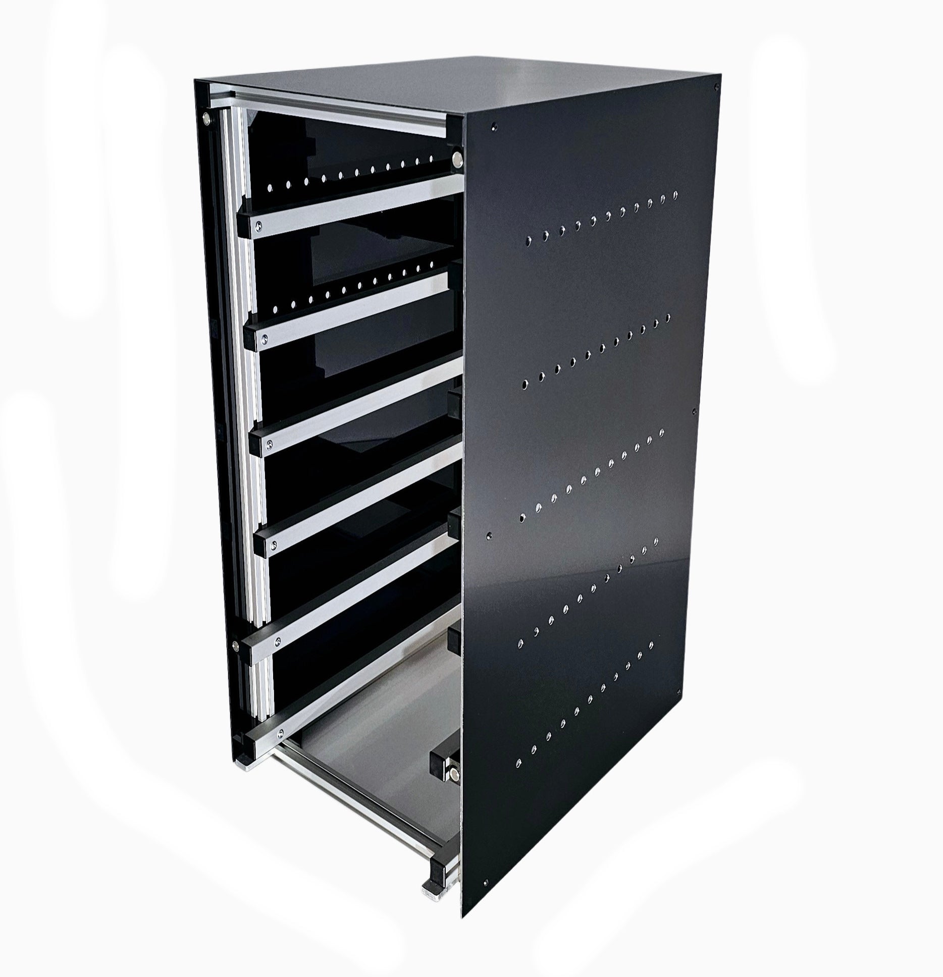 Batteriegehäuse für 6x Pytes E-BOX 48100 V5 LiFePo4-Batterien Black Series