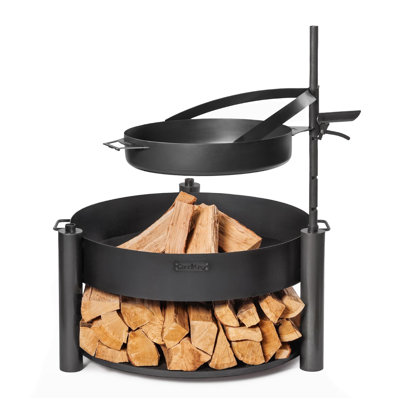 Cookking Pfanne aus natürlichem Stahl 50 cm mit einem Griff für Feuerschale "BANDITO" und "MONTANA X"