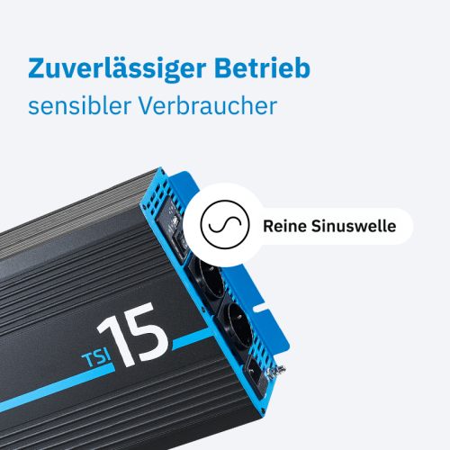 ECTIVE TSI15 Sinus-Inverter 1500W/12V Sinus-Wechselrichter mit NVS