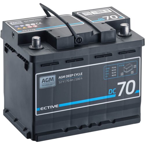 ECTIVE DC 70 AGM Deep Cycle 70Ah Versorgungsbatterie