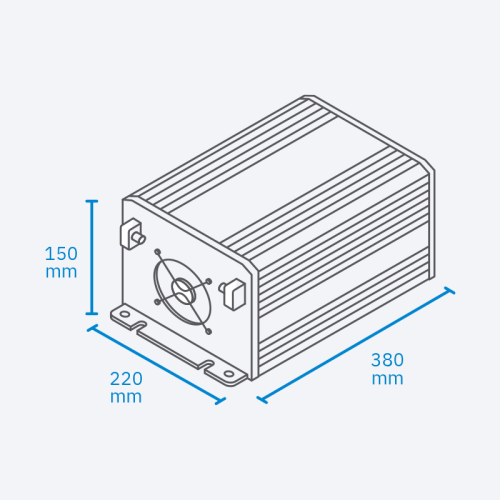 ECTIVE CSI 10 PRO 1000W/12V Sinus-Wechselrichter mit Netzvorrangschaltung und Ladegerät