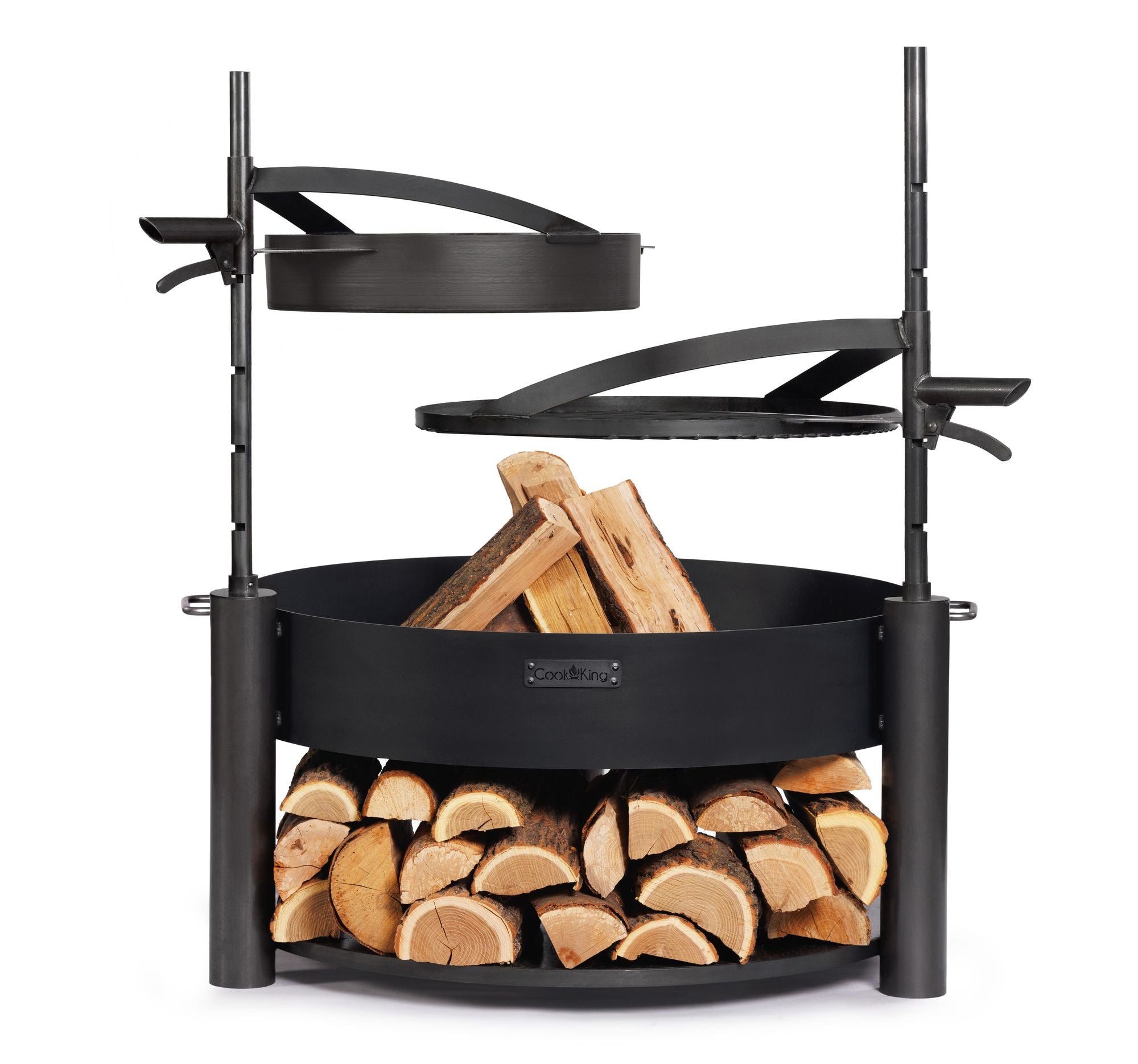 Cookking Feuerschale Montana X 80 cm Set mit Grillrost, Mast und Pfanne