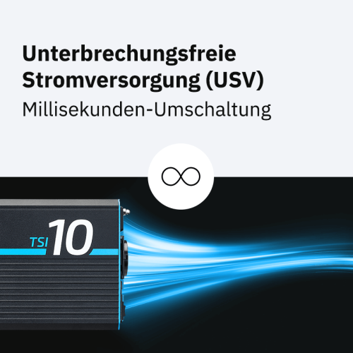 ECTIVE TSI 10 1000W/12V Sinus-Wechselrichter mit NVS- und USV-Funktion