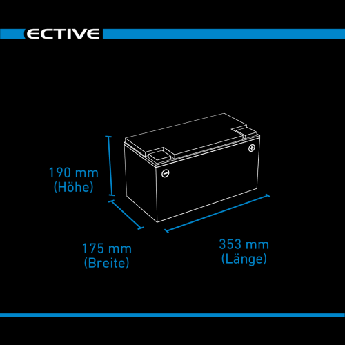 ECTIVE DC 110 AGM Deep Cycle 110Ah Versorgungsbatterie