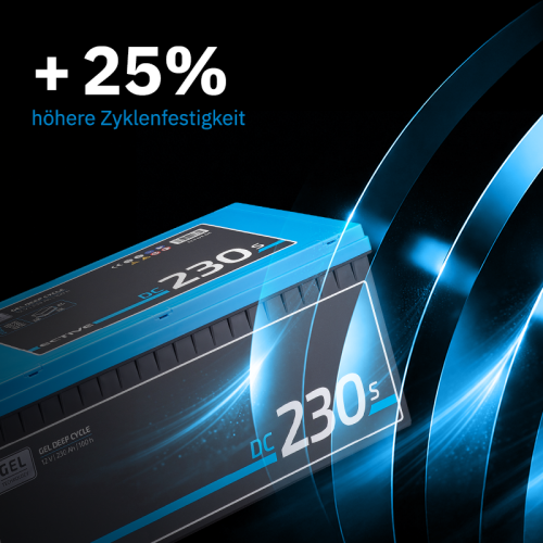 ECTIVE DC 230S GEL Deep Cycle mit LCD-Anzeige 230Ah Versorgungsbatterie